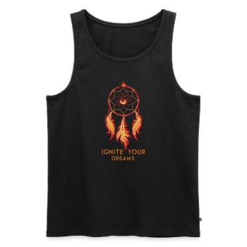 Dream Catcher Bohemian Spiritual Dreamcatcher - Männer Premium Bio Tank Top - Schwarz - Vorne - Michal (187cm)