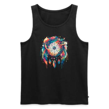 Dream Catcher Bohemian Spiritual Dreamcatcher - Männer Premium Bio Tank Top - Schwarz - Vorne - Michal (187cm)