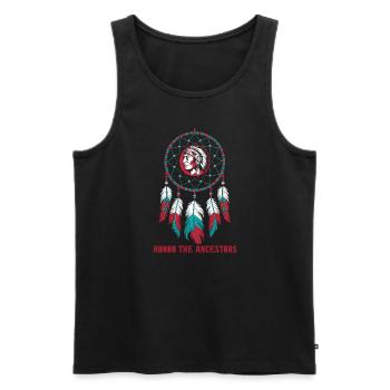 Dream Catcher Bohemian Spiritual Dreamcatcher - Männer Premium Bio Tank Top - Schwarz - Vorne - AI Model Male 178 light (178cm)