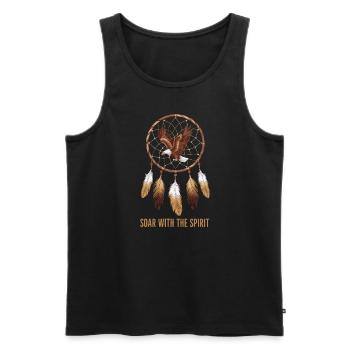 Dream Catcher Bohemian Spiritual Dreamcatcher - Männer Premium Bio Tank Top - Schwarz - Vorne - AI Model Male 178 light (178cm)