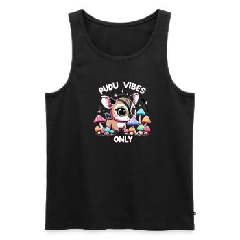 Cute Pudu Deer South America Cartoon Deer - Men's Premium Organic Tank Top - black - Front - Michal (187cm)