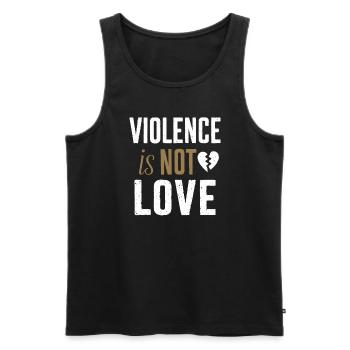 Raising awareness of domestic violence - Men's Premium Organic Tank Top - black - Front - AI Model Male 178 light (178cm)