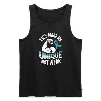 Tourette-syndrom-bewusstsein Neurodiverse - Männer Premium Bio Tank Top - Schwarz - Vorne - AI Model Male 178 light (178cm)