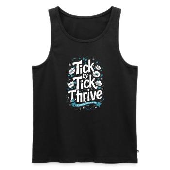 Tourette-syndrom-bewusstsein Neurodiverse - Männer Premium Bio Tank Top - Schwarz - Vorne - AI Model Male 178 light (178cm)