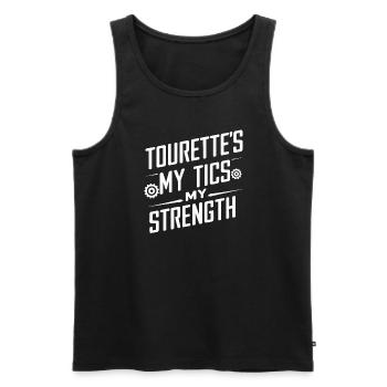 Tourette-syndrom-bewusstsein Neurodiverse - Männer Premium Bio Tank Top - Schwarz - Vorne - AI Model Male 178 light (178cm)