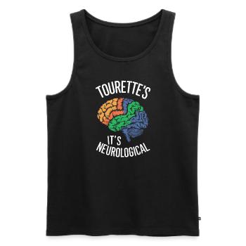Tourette-syndrom-bewusstsein Neurodiverse - Männer Premium Bio Tank Top - Schwarz - Vorne - AI Model Male 178 light (178cm)