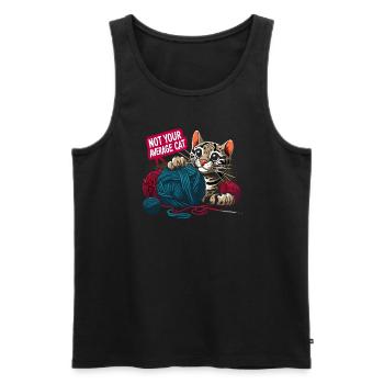 Ozelot Wild Cat Exotic Pets Jungle Big Cat - Männer Premium Bio Tank Top - Schwarz - Vorne - Michal (187cm)