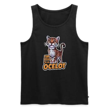 Ozelot Wild Cat Exotic Pets Jungle Big Cat - Männer Premium Bio Tank Top - Schwarz - Vorne - Michal (187cm)