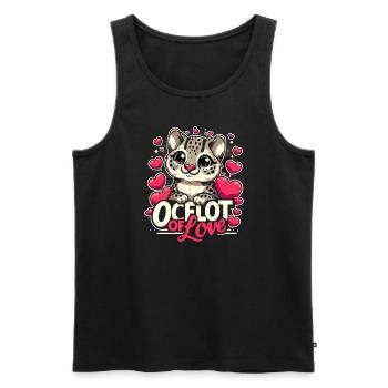 Ozelot Wild Cat Exotic Pets Jungle Big Cat - Männer Premium Bio Tank Top - Schwarz - Vorne - Michal (187cm)