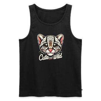 Ozelot Wild Cat Exotic Pets Jungle Big Cat - Männer Premium Bio Tank Top - Schwarz - Vorne - Michal (187cm)