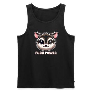 Cute Pudu Deer South America Cartoon Deer - Men's Premium Organic Tank Top - black - Front - Michal (187cm)