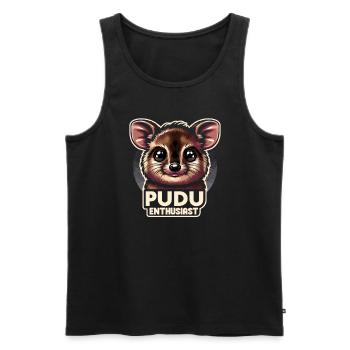 Niedlicher Pudu-hirsch Südamerika Cartoon-hirsch - Männer Premium Bio Tank Top - Schwarz - Vorne - Michal (187cm)