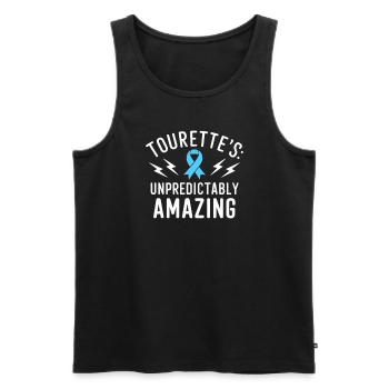 Tourette-syndrom-bewusstsein Neurodiverse - Männer Premium Bio Tank Top - Schwarz - Vorne - AI Model Male 178 light (178cm)