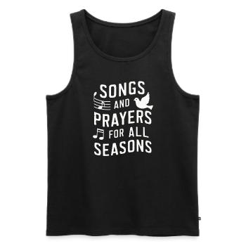 Musique chorale Chant religieux Musique confessionnelle - Débardeur bio Premium Homme - noir - Devant - AI Model Male 178 light (178cm)