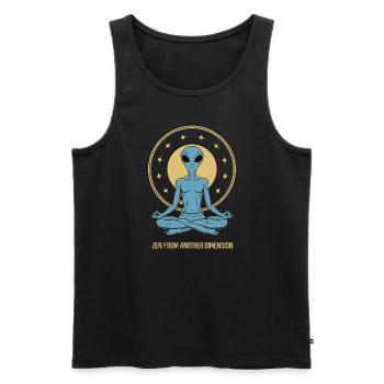 méditation, pleine conscience, relaxation et - Débardeur bio Premium Homme - noir - Devant - AI Model Male 178 light (178cm)