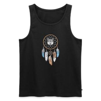 Dream Catcher Bohemian Spiritual Dreamcatcher - Männer Premium Bio Tank Top - Schwarz - Vorne - Michal (187cm)