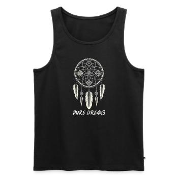 Dream Catcher Bohemian Spiritual Dreamcatcher - Männer Premium Bio Tank Top - Schwarz - Vorne - AI Model Male 178 light (178cm)