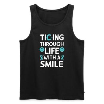 Tourette-syndrom-bewusstsein Neurodiverse - Männer Premium Bio Tank Top - Schwarz - Vorne - AI Model Male 178 light (178cm)