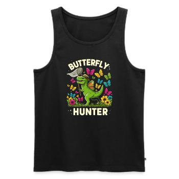 Bonsai Master T-Rex Dinosaur Gardening for - Men's Premium Organic Tank Top - black - Front - Michal (187cm)