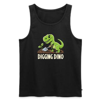 Bonsai Master T-Rex Dinosaur Gardening for - Men's Premium Organic Tank Top - black - Front - Michal (187cm)