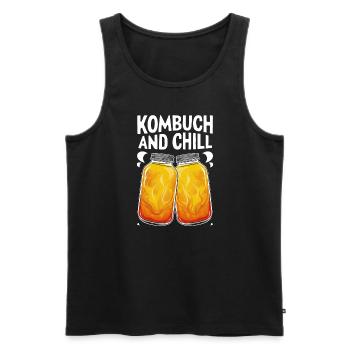 Vorteile Von Kombucha Für Brewer Maker Tea Lover - Männer Premium Bio Tank Top - Schwarz - Vorne - AI Model Male 178 light (178cm)