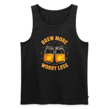 Vorteile Von Kombucha Für Brewer Maker Tea Lover - Männer Premium Bio Tank Top - Schwarz - Vorne - AI Model Male 178 light (178cm)