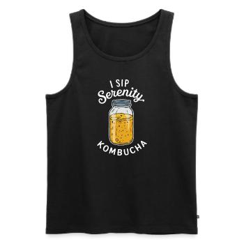 Vorteile Von Kombucha Für Brewer Maker Tea Lover - Männer Premium Bio Tank Top - Schwarz - Vorne - AI Model Male 178 light (178cm)