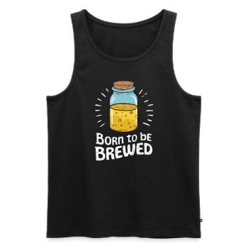 Benefits of Kombucha for Brewer Maker Tea Lover - Men's Premium Organic Tank Top - black - Front - AI Model Male 178 light (178cm)