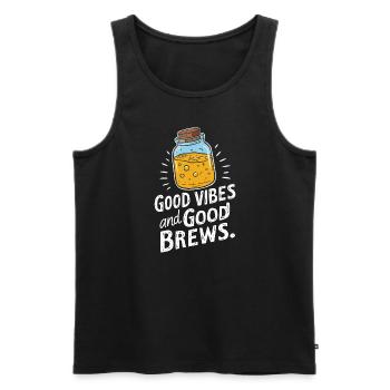 Vorteile Von Kombucha Für Brewer Maker Tea Lover - Männer Premium Bio Tank Top - Schwarz - Vorne - AI Model Male 178 light (178cm)