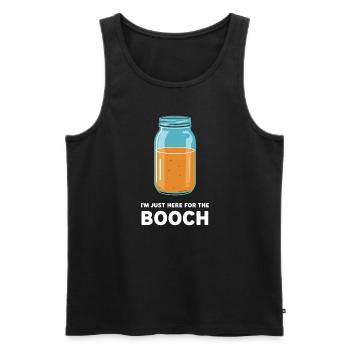 Benefits of Kombucha for Brewer Maker Tea Lover - Men's Premium Organic Tank Top - black - Front - AI Model Male 178 light (178cm)