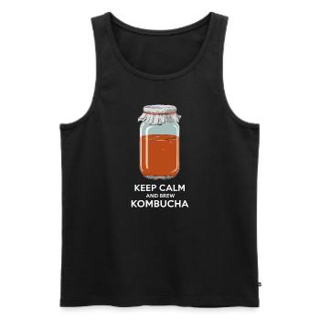 Vorteile Von Kombucha Für Brewer Maker Tea Lover - Männer Premium Bio Tank Top - Schwarz - Vorne - AI Model Male 178 light (178cm)