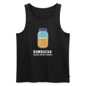 Vorteile Von Kombucha Für Brewer Maker Tea Lover - Männer Premium Bio Tank Top - Schwarz - Vorne - AI Model Male 178 light (178cm)