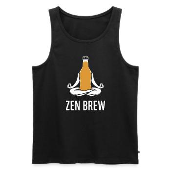 Benefits of Kombucha for Brewer Maker Tea Lover - Men's Premium Organic Tank Top - black - Front - AI Model Male 178 light (178cm)