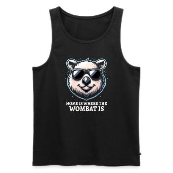 Se sentir Wombat-Tastic aujourd’hui - Wombat drôle - Débardeur bio Premium Homme - noir - Devant - Michal (187cm)