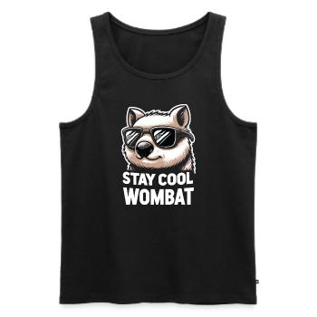 Se sentir Wombat-Tastic aujourd’hui - Wombat drôle - Débardeur bio Premium Homme - noir - Devant - Michal (187cm)