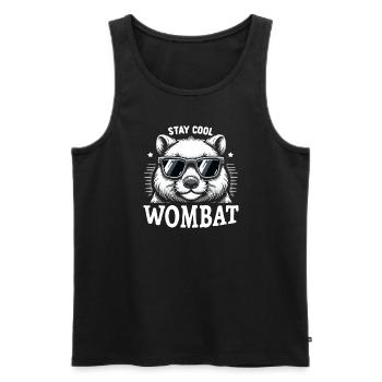Se sentir Wombat-Tastic aujourd’hui - Wombat drôle - Débardeur bio Premium Homme - noir - Devant - Michal (187cm)