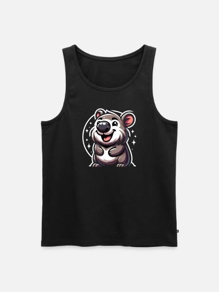 Feeling Wombat-Tastic Today - Funny Wombat - Men's Premium Organic Tank Top - black