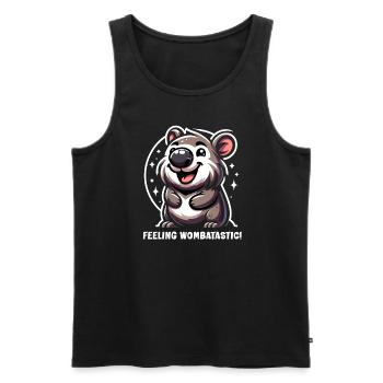Se sentir Wombat-Tastic aujourd’hui - Wombat drôle - Débardeur bio Premium Homme - noir - Devant - Michal (187cm)