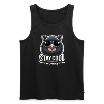 Se sentir Wombat-Tastic aujourd’hui - Wombat drôle - Débardeur bio Premium Homme - noir - Devant - Michal (187cm)