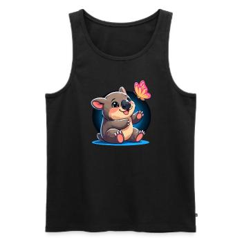 Se sentir Wombat-Tastic aujourd’hui - Wombat drôle - Débardeur bio Premium Homme - noir - Devant - Michal (187cm)