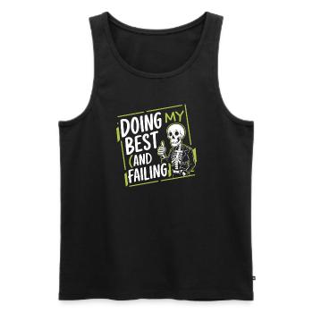 Renouveau de l’emo et mode alternative pour les enfants de la scène - Débardeur bio Premium Homme - noir - Devant - AI Model Male 178 light (178cm)