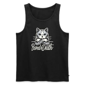 Emo Cat Design for Gothic Cat Lovers and - Men's Premium Organic Tank Top - black - Front - Michal (187cm)