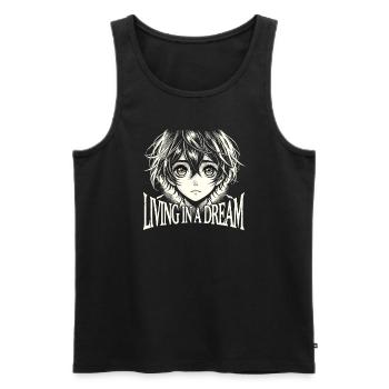 Art de l’anime et esthétique gothique pour la mode alternative - Débardeur bio Premium Homme - noir - Devant - AI Model Male 178 light (178cm)