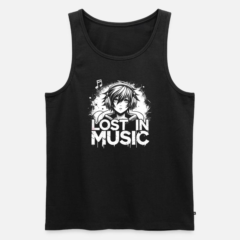 Art de l’anime et esthétique gothique pour la mode alternative - Débardeur bio Premium Homme - noir