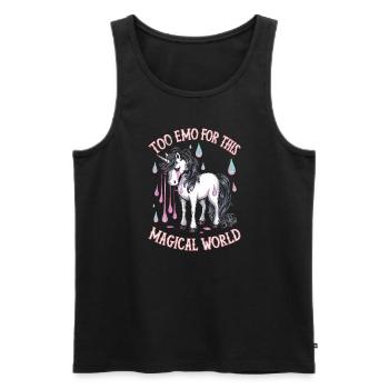 Revival emo et mode alternative pour Scene Kids - Débardeur bio Premium Homme - noir - Devant - AI Model Male 178 light (178cm)