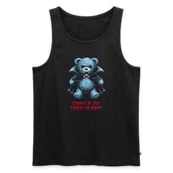 Horror Teddy Bear Clawing Through The Night Horror - Men's Premium Organic Tank Top - black - Front - AI Model Male 178 light (178cm)