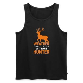 Erlebe Die Spannung Der Hirschjagd Im Wald Mit - Männer Premium Bio Tank Top - Schwarz - Vorne - AI Model Male 178 light (178cm)
