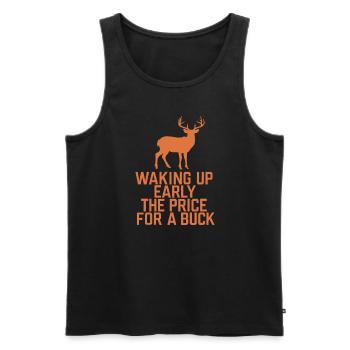 Erlebe Die Spannung Der Hirschjagd Im Wald Mit - Männer Premium Bio Tank Top - Schwarz - Vorne - Michal (187cm)