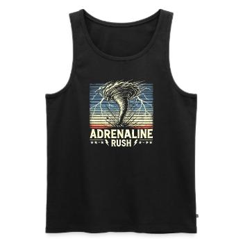 Erlebe Die Faszinierende Welt Des Tornadojagens - Männer Premium Bio Tank Top - Schwarz - Vorne - Michal (187cm)