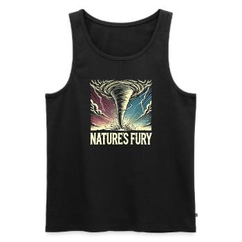 Erlebe Die Faszinierende Welt Des Tornadojagens - Männer Premium Bio Tank Top - Schwarz - Vorne - Michal (187cm)